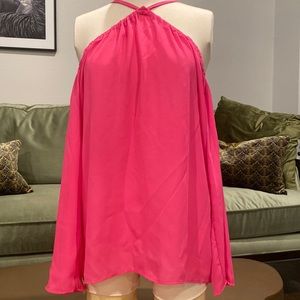 Long Hot pink top with floating sleeves